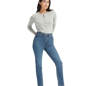 EVERLANE High Rise Slim Straight Button Fly Jeans Size 23